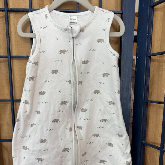 Carters Sleep Sack 0 9 Months Elephant Print Lightweight Zip Up - Picture 2 of 3